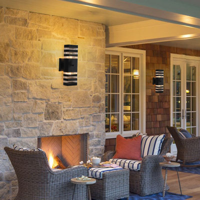 Aluminum Outdoor Wall Light 13.39"H,Dusk To Dawn