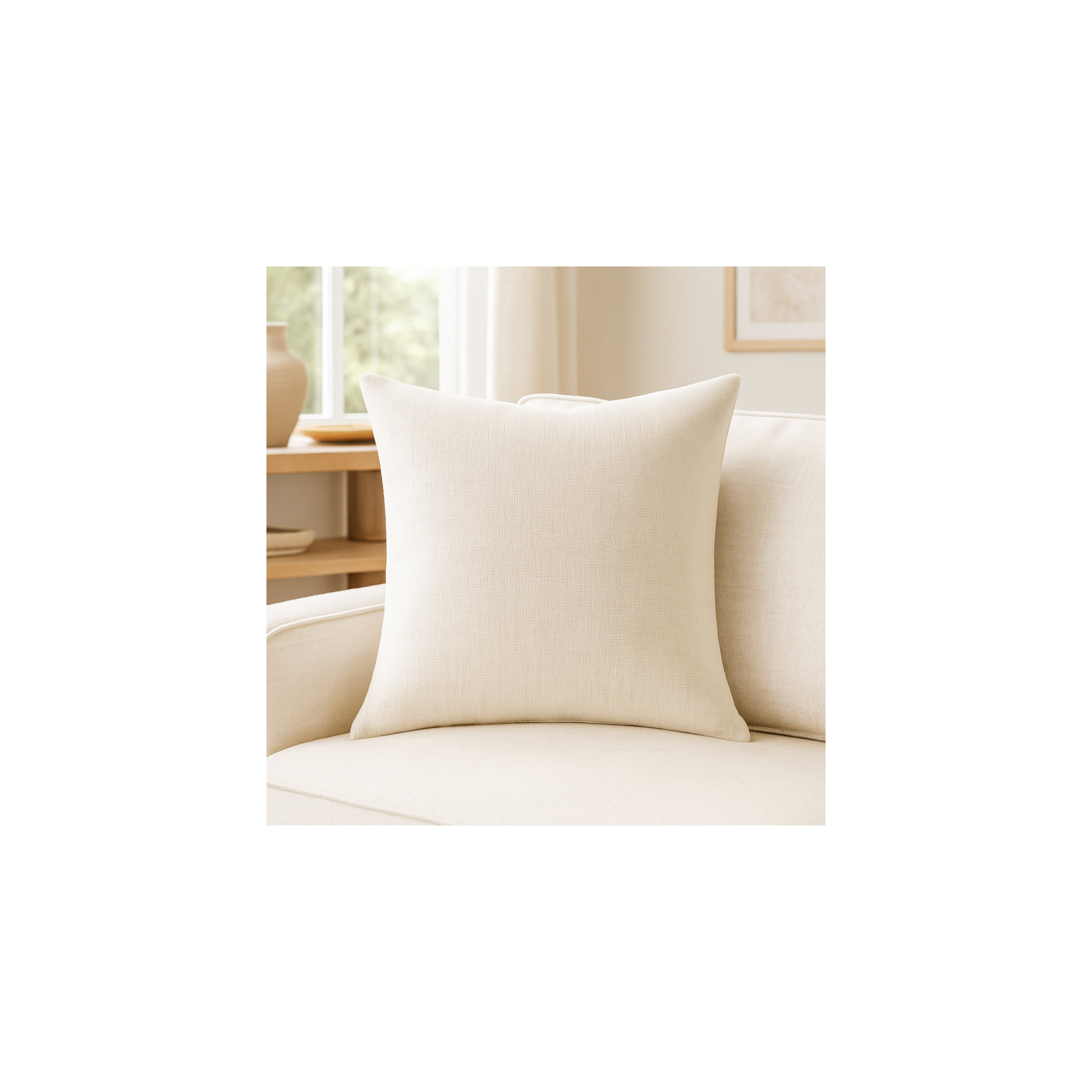 Linen Throw Square Pillow, Pillow Cover Only - No Insert, Red