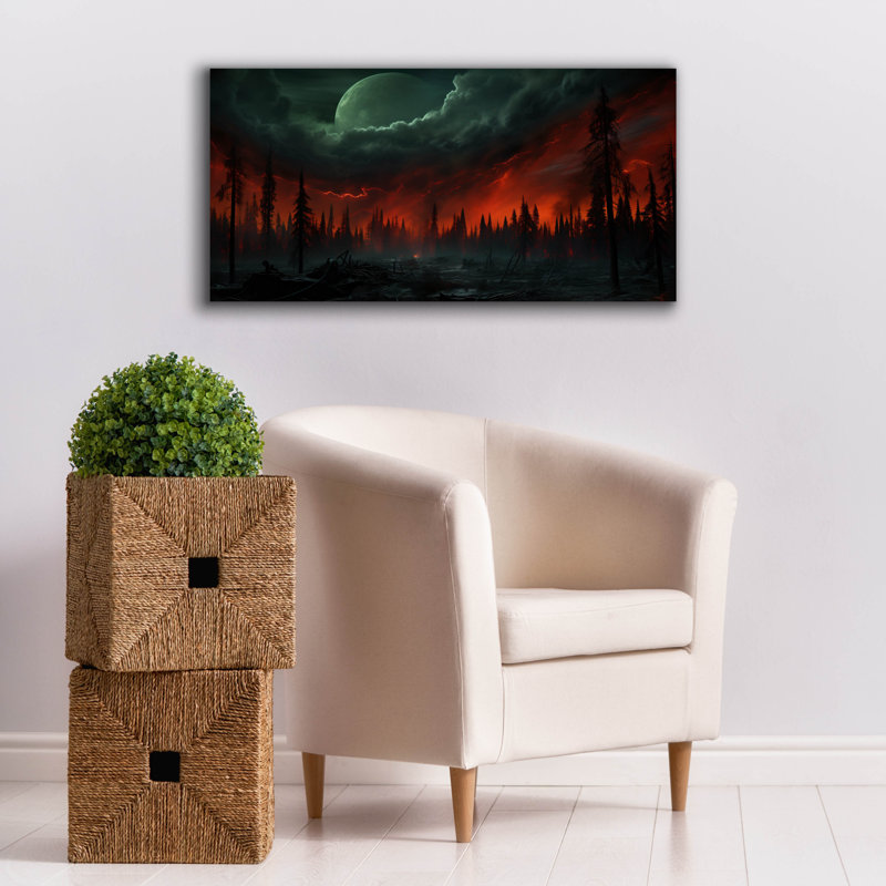 Toile épique Graffiti «Red Storm» par r3darch0n, 60 po x 30 po, H 20 po x l 40 po x P 1,5 po