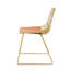 Chaise d'appoint en acier doré