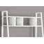 Bureau d'ordinateur moderne avec tablettes de rangement pour le bureau personnel, stratifié blanc | Idée de cadeau