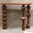 Nut-brown Solid Wood Console Table-438137832