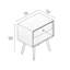 Table de chevet 1 tiroir Mcm-129015070