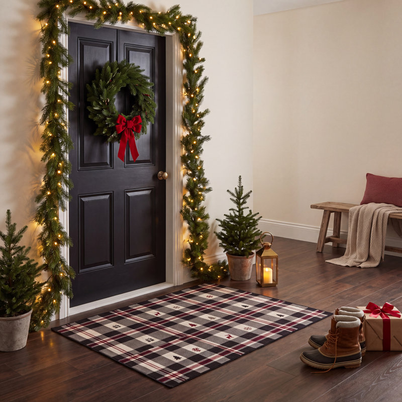 Tapis de Noël moderne Kahta, Rectangle 2'7" x 4'11"