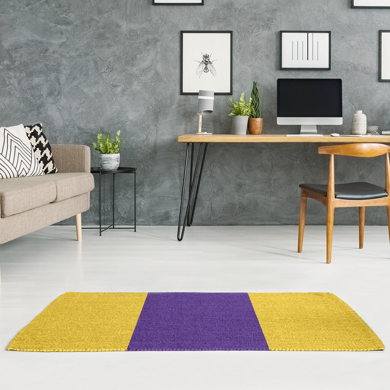 Tapis mauve/jaune, Rectangle 5 pi x 7 pi