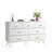 Modern 6 Drawer Dresser,White Dresser Set for Bedroom, 90 Inch Wide,Anti-Tip Design