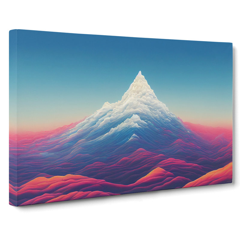 Splendorous Colourful Mountain - Wrapped Canvas Print, 35cm H x 50cm W x 3cm D