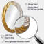 Or et crème tourbillon enchanté I - décor de miroir mural ovale doré-113803359