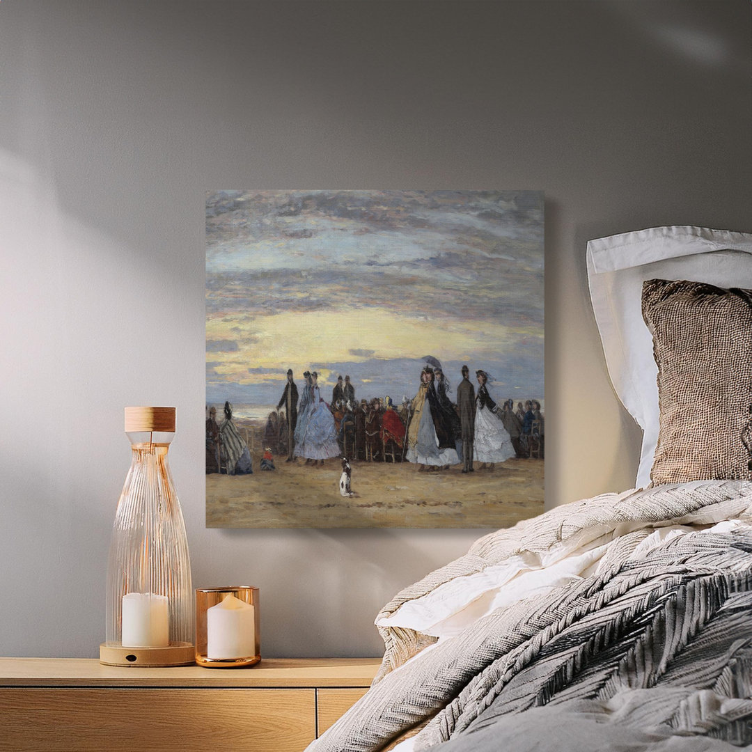Beach Scene Canvas Wall Art, Eugene Boudin Painting, Gallery Wrapped Canvas Print, Ready to Hang, Archival Quality, Coastal Decor, Statement