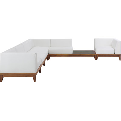 Rio 131" Wide Outdoor Right Hand Facing Patio Sectional with Cushions