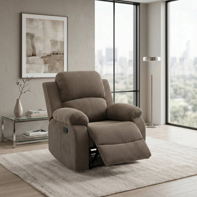 Fauteuil de détente manuel en velours côtelé Luxe Peanut Color (1 pièce)