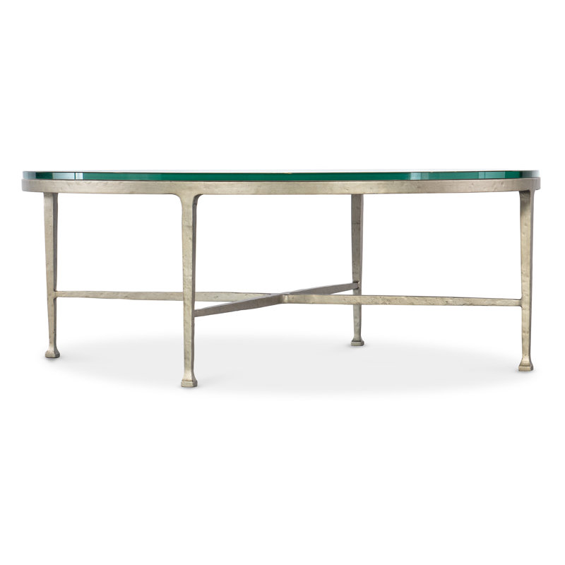 Cora Coffee Table, 16" H x 42" L x 42" W, Clear