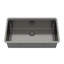Évier de cuisine noir en acier inoxydable de calibre 16 pour station de travail encastrable 33 po x 19 po x 10 po Gunmetal