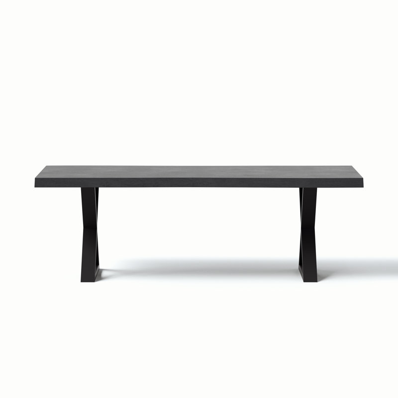 Colin X-Base Dining Table, 29.75"H x 79"L x 40"W, Black, Ebonized