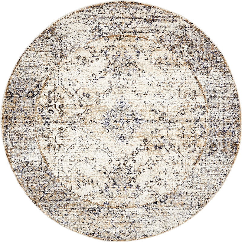 Biarritz Abstract Indoor Rug, Round 5'