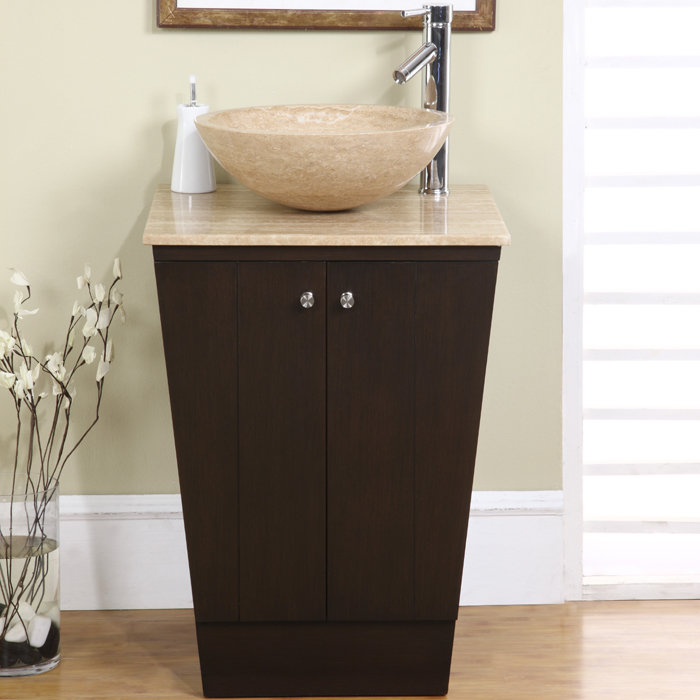 Moorhouse 22'' Single Bathroom Vanity with Stone Top
