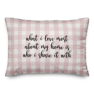  Coussin décoratif What I Love Most About My Home