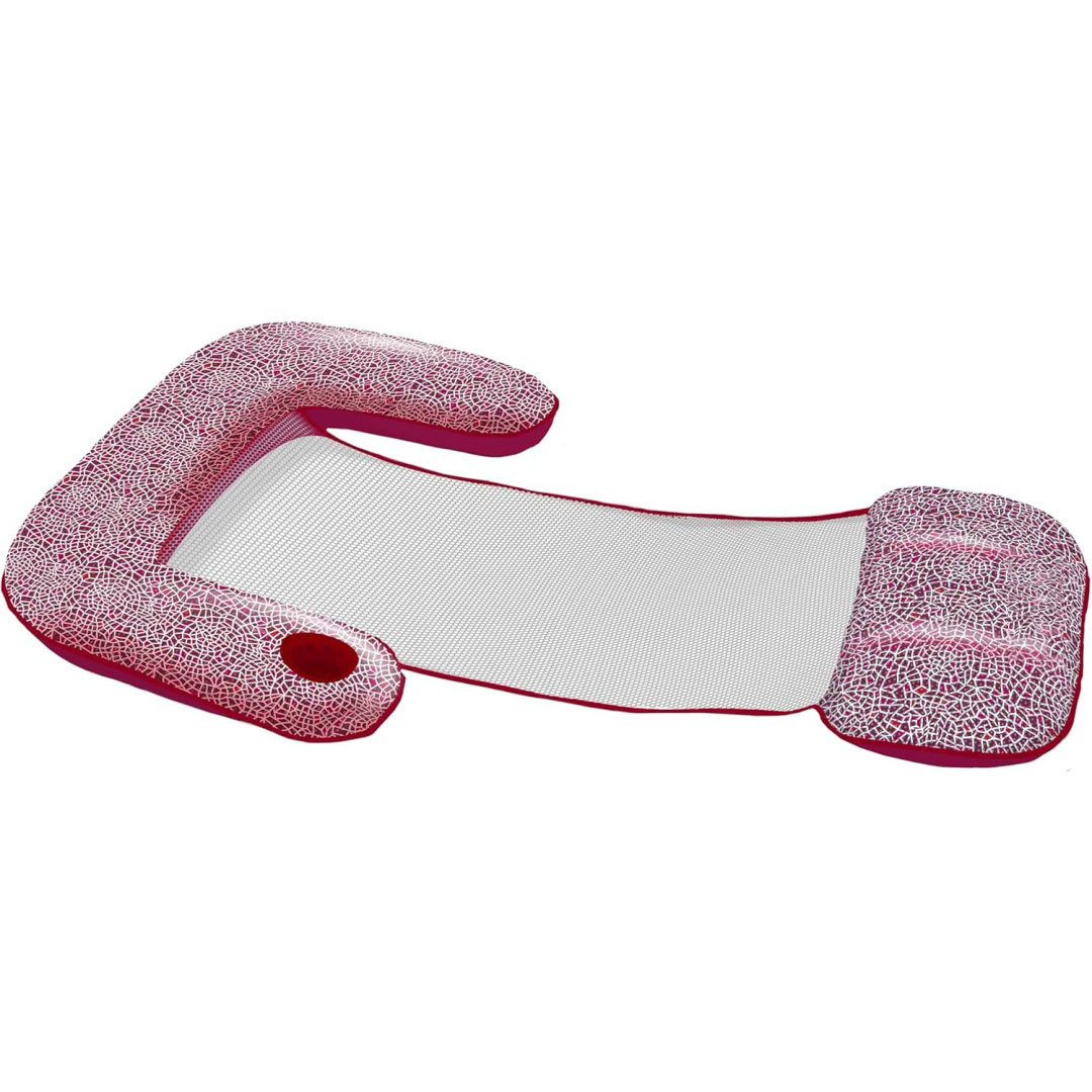 Chaise longue flottante gonflable pour piscine adulte, motif rayé, fête au bord de la piscine, plaisir aquatique d'été, jaune | Leroy Merlin