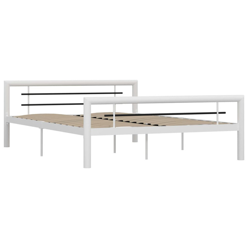 Oldenburg Metal Bed, white and black, 160 x 200 cm