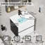 Meuble-lavabo mural simple 24 po avec plateau en résine Brandylynn