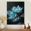 Art mural bleu Lotus rayonnant II - Lotus-510433539-510433567