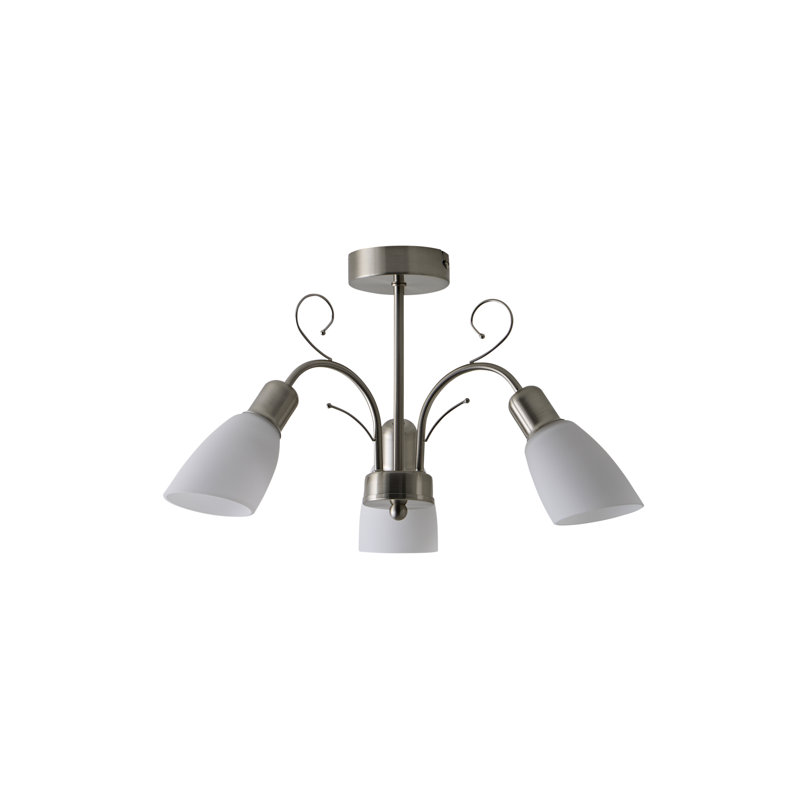 Myah Glass Semi Flush Mount, No