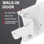 Baignoire à jets d'air à drain à gauche de 30 po x 60 po en blanc avec ensemble de douche à carreaux 6 po Tub'n Wall Series-23012019-23012021