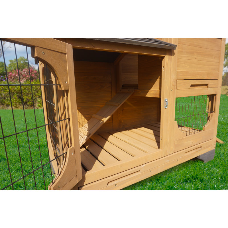 Tucker Murphy Pet™ O'connor Weather Resistant Rabbit Hutch with Ramp ...