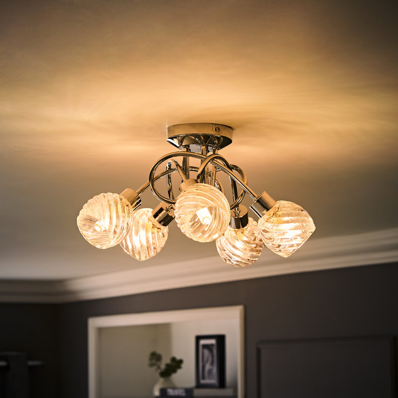 Donelson Glass Semi Flush Mount, Yes