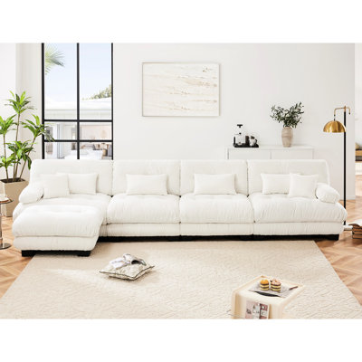 4 Chenille For Home - Modular With Soft Fabric And Waist Cushions Comfortable Couch Extra Padding Pillows