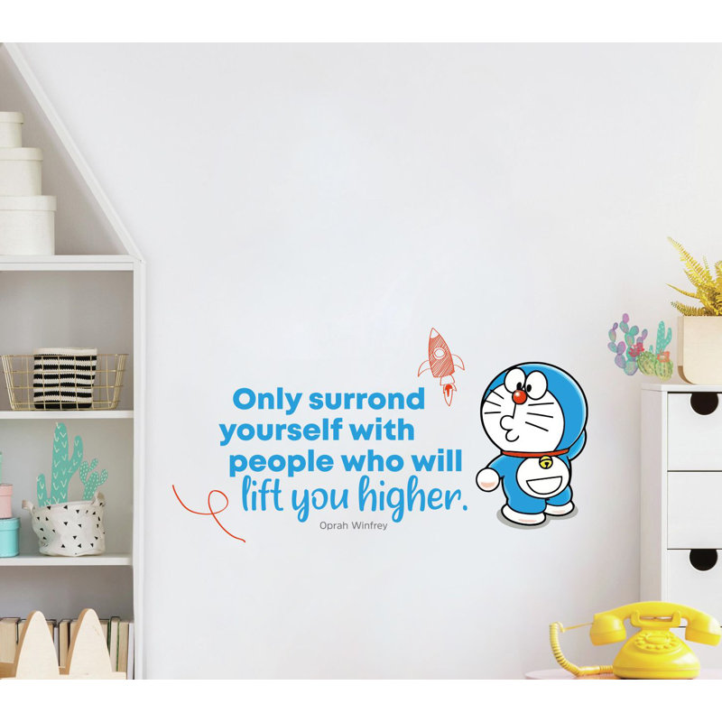 Adhésif décoratif en vinyle "lift you Doraemon Life", H 20 po x l 40 po