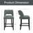 Upholstered Counter Height Bar Stool With Solid Wood Legs Set Of 4-1903564800-1903564815