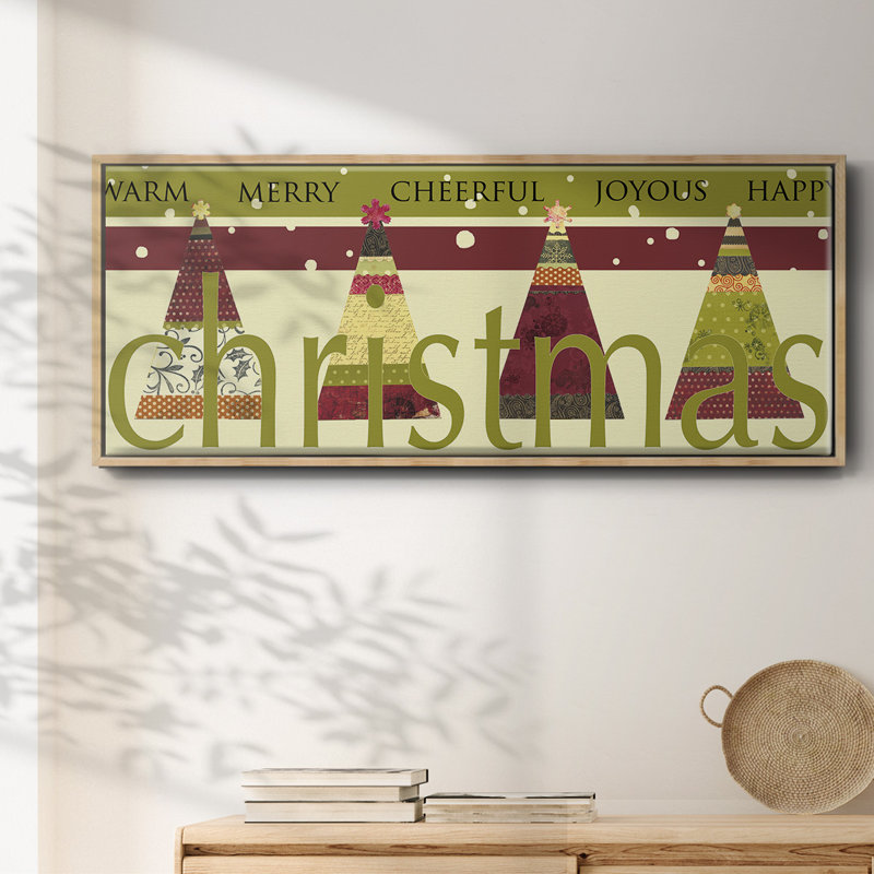 «Happy Merry Joyous», toile encadrée, H 8 po x l 20 po