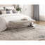 Banc de salle à manger Welo, chenille taupe, base en fer gris champagne X, 48 po