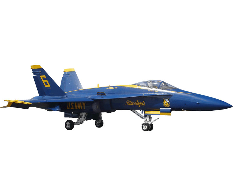 Adhésif mural F-18 Hornet de l'US Navy «Blue Angel», H 13,5 po x l 48 po