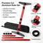 Ensemble de gabarit de mesure d'escalier rouge pliable en aluminium, règle multifonctionnelle avec accessoires complets et sac de rangement portable, outil de mesure précis pour le travail du bois et la construction