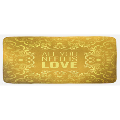 Global Inspired Solid Color Polyester Kitchen Mat