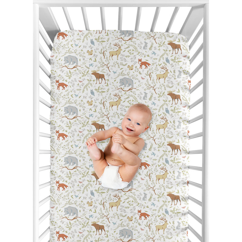 Drap-housse pour lit de bébé Woodland Toile