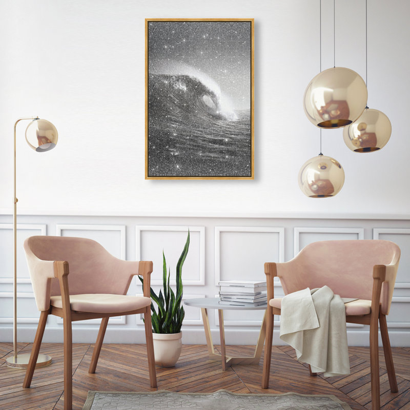 Tectonic Flow II Print by Oliver Gal, 37"H x 25"W, Gold Floater Frame