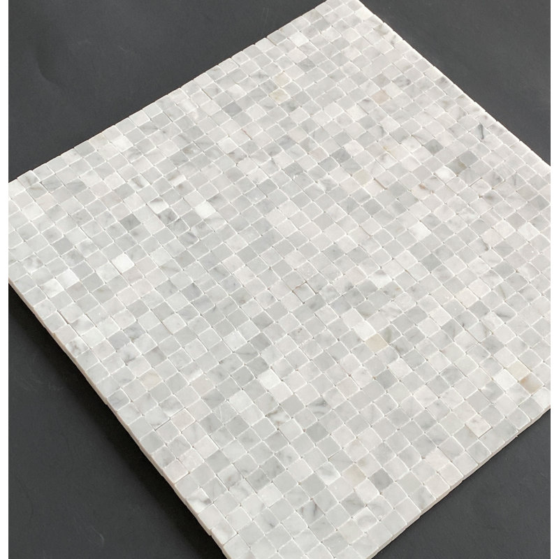 0.375" x 0.375" Natural Stone Grid Mosaic Wall & Floor Tile