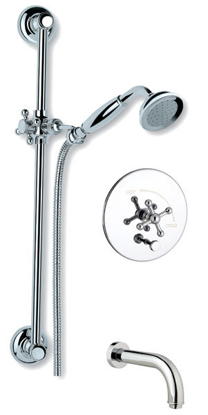 Thermostatic Complete Shower System, Polished Chrome
