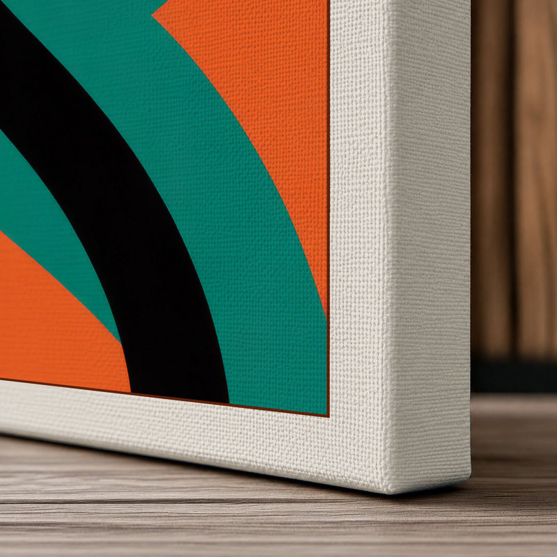 Harmony Geometric - Wrapped Canvas, 18x12 - 45.7 x 30.5 cm, Cream Border