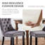 Ensemble de 4 chaises de salle à manger rembourrées en velours, noir-2134824454-2134824450