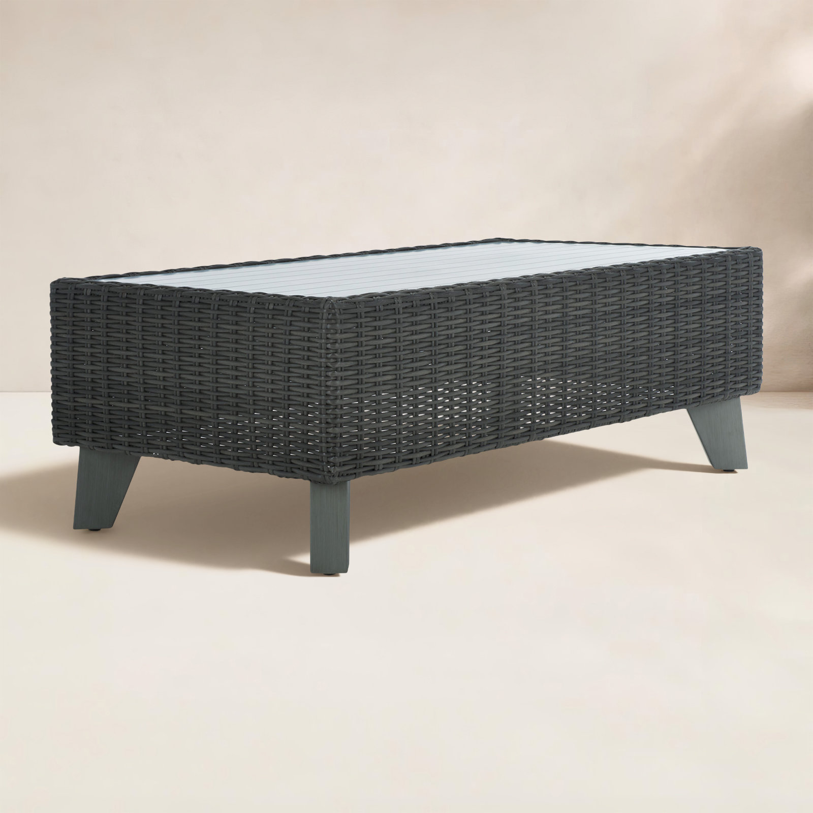 Swifton 27.6'' Aluminum Outdoor Coffee Table, Dark Gray