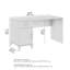 Orkurga 54” Office Desk with Drawer and Cabinet, Computer Office Desk with Storage, Modern Wood, Ash Grey-2088371714