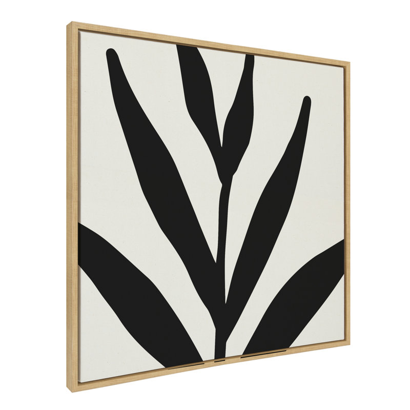 «Modern Botanical Neutral Abstract 1» par The Creative Bunch Studio, reproduction d'art sur toile encadrée, Naturel