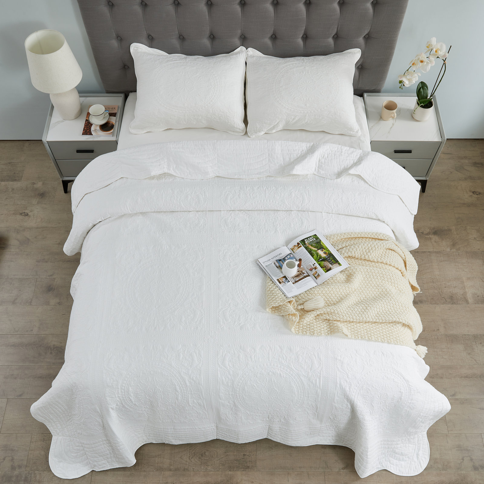 Westwick Cotton Quilt Set, King Quilt + 2 King Shams