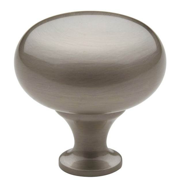 Oversized Ornamental 1 3/4" Diameter Mushroom Knob, Satin Nickel