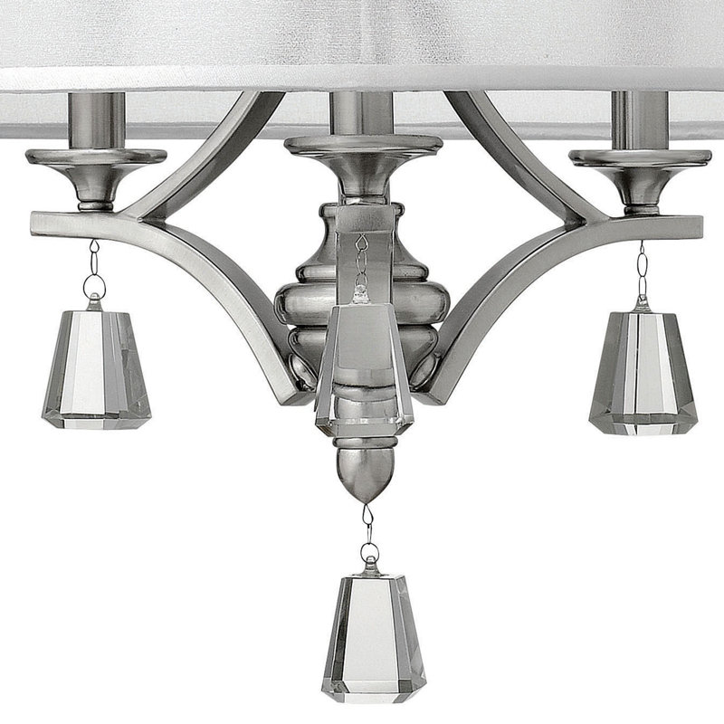 Mime 3 - Light Semi Flush Mount, Brushed Nickel
