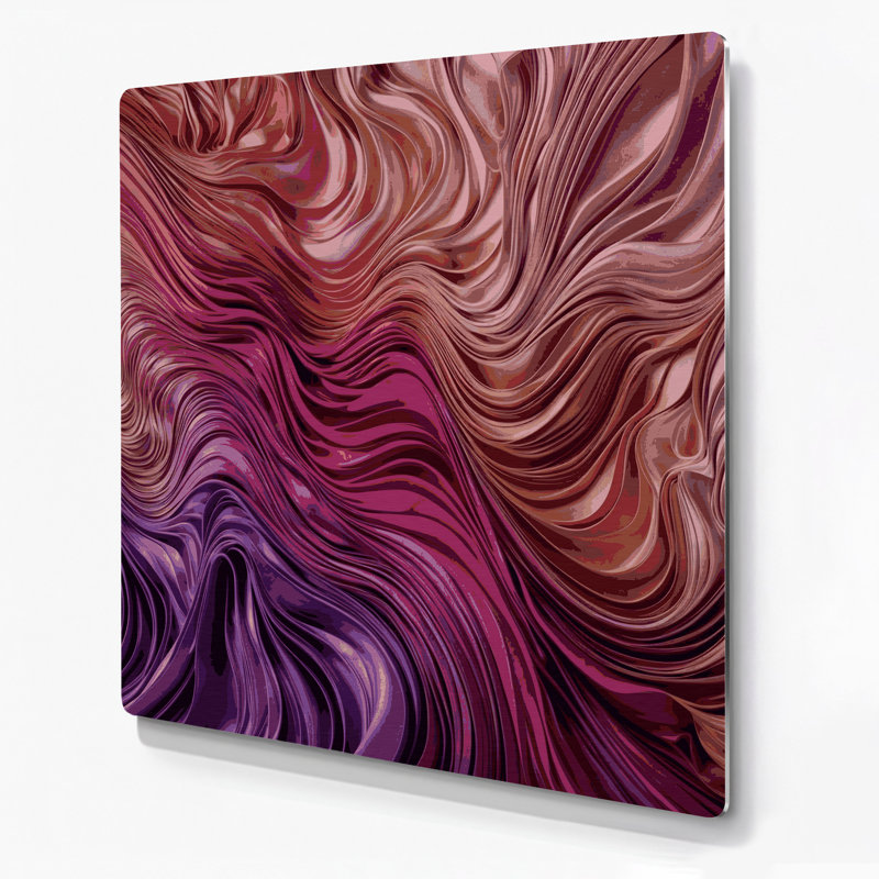 Gradient abstrait 24, art mural en métal rouge